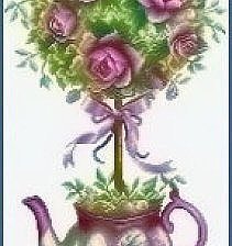 Схема вышивки «Цветок в горшке»