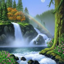 Схема вышивки «водопад»