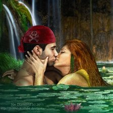 Схема вышивки «поцелуй с русалкой»