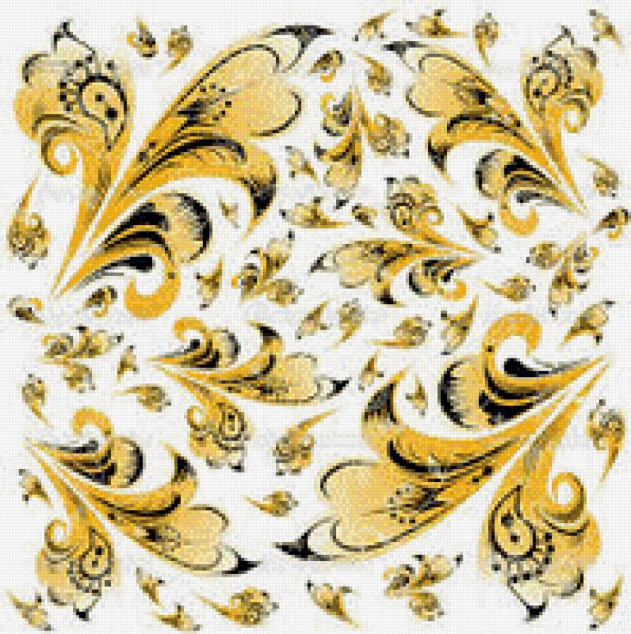 хохлома - хохлома, узоры, подушка - предпросмотр