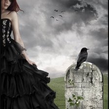 Схема вышивки «На кладбище.»