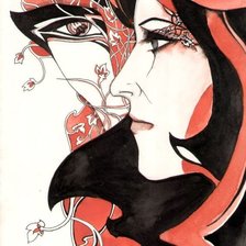 Схема вышивки «Черное и красное»