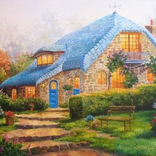 Схема вышивки «сказочный домик»