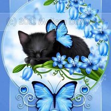 Схема вышивки «спящий ангелочек»