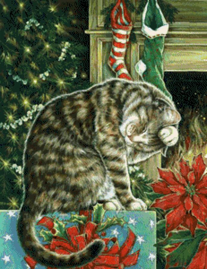 последнее прихорашевание - новый год, котики - предпросмотр