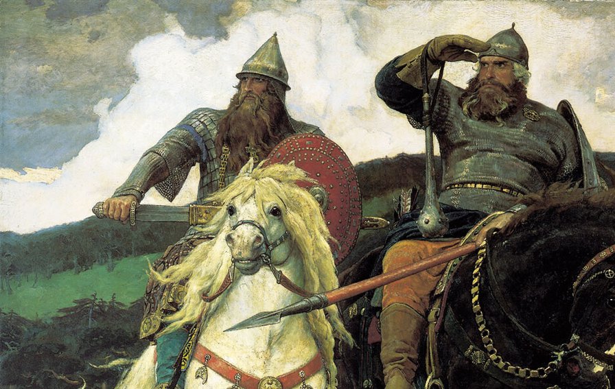 Виктор Васнецов  "Богатыри" ч. 1 верх - богатыри, картины, виктор, васнецов - оригинал