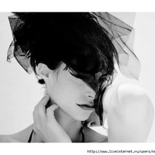 Схема вышивки «женщина в шляпе»