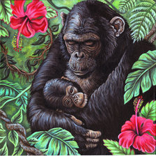 Схема вышивки «Рядом с мамочкой»