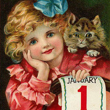 Схема вышивки «ретро открытка»