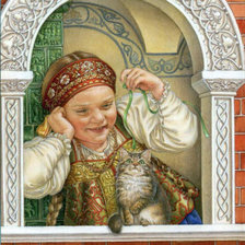 Схема вышивки «ретро открытка»