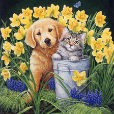 Схема вышивки «портрет друзей»