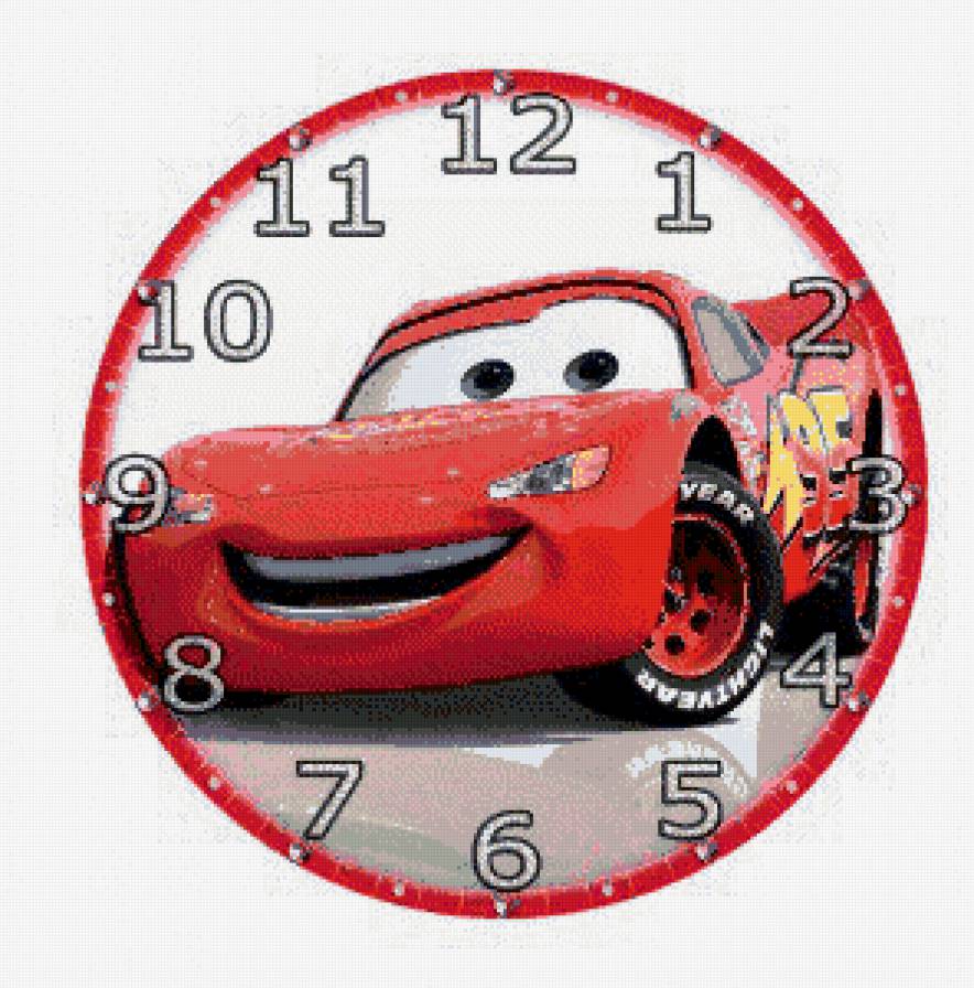 Часы 6 - тачки, мультфильм - предпросмотр