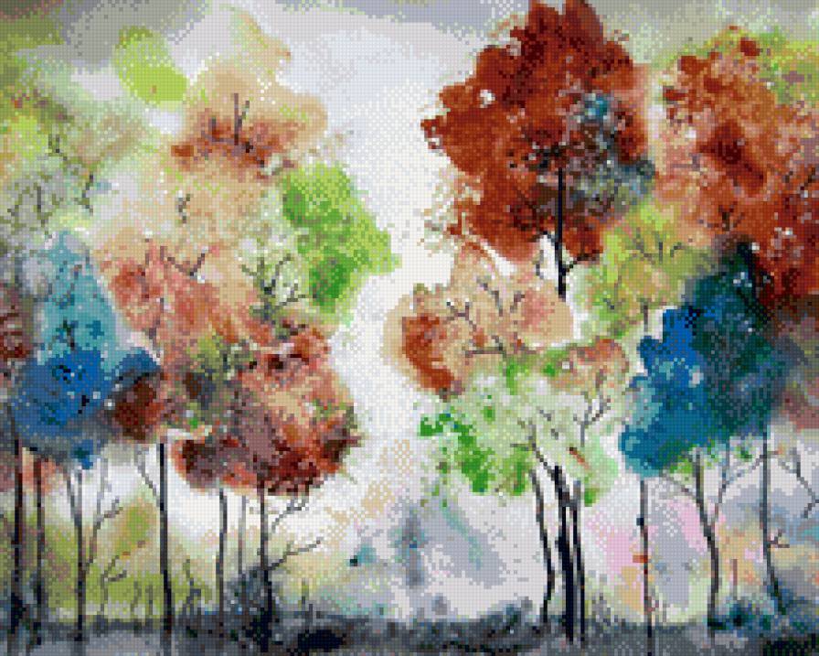 108 - лес, пейзаж, деревья - предпросмотр