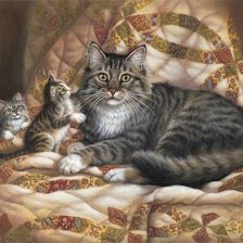 Схема вышивки «Кошка»