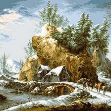 Схема вышивки «пейзаж»