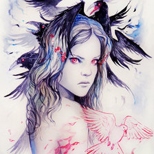 Схема вышивки «девушка»