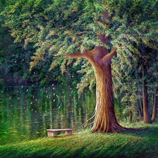 Схема вышивки «пейзаж»