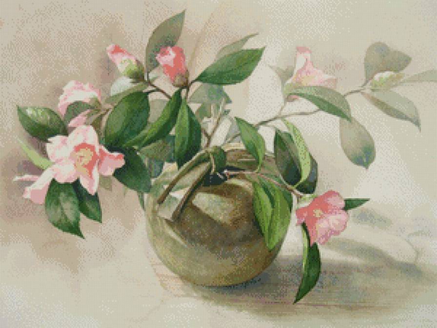 нежный букет - ваза, букет, цветы - предпросмотр