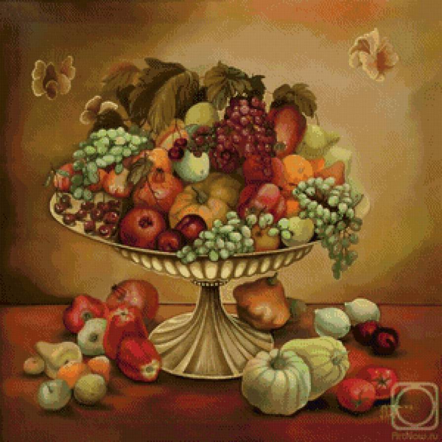 натюрморт - натюрморт, фрукты, офощи - предпросмотр