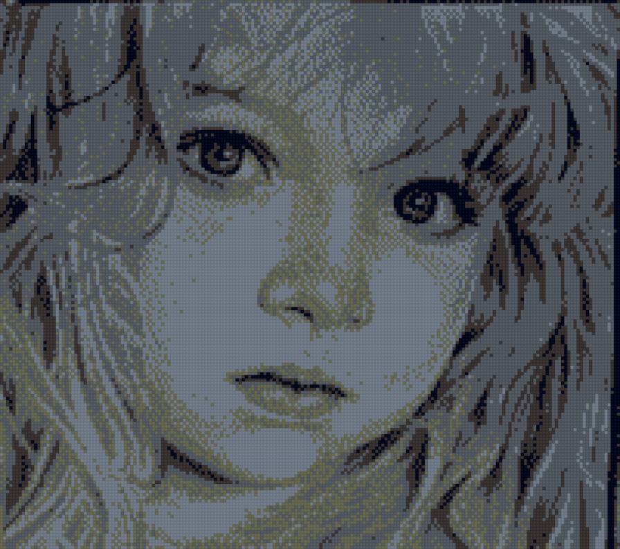 портрет девочки - монохром, карандаш, девочка, ребенок - предпросмотр