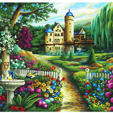 Схема вышивки «Замок»