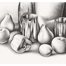 Схема вышивки «Черно-белый натюрморт»