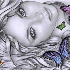 Схема вышивки «бабочки»