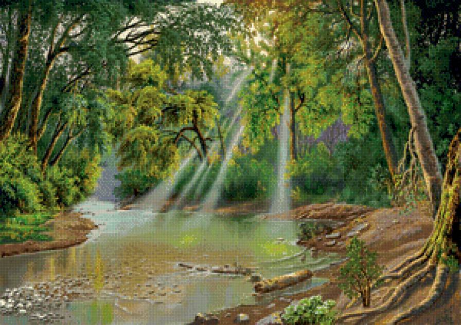 лето - река, природа, , лето, пейзаж - предпросмотр