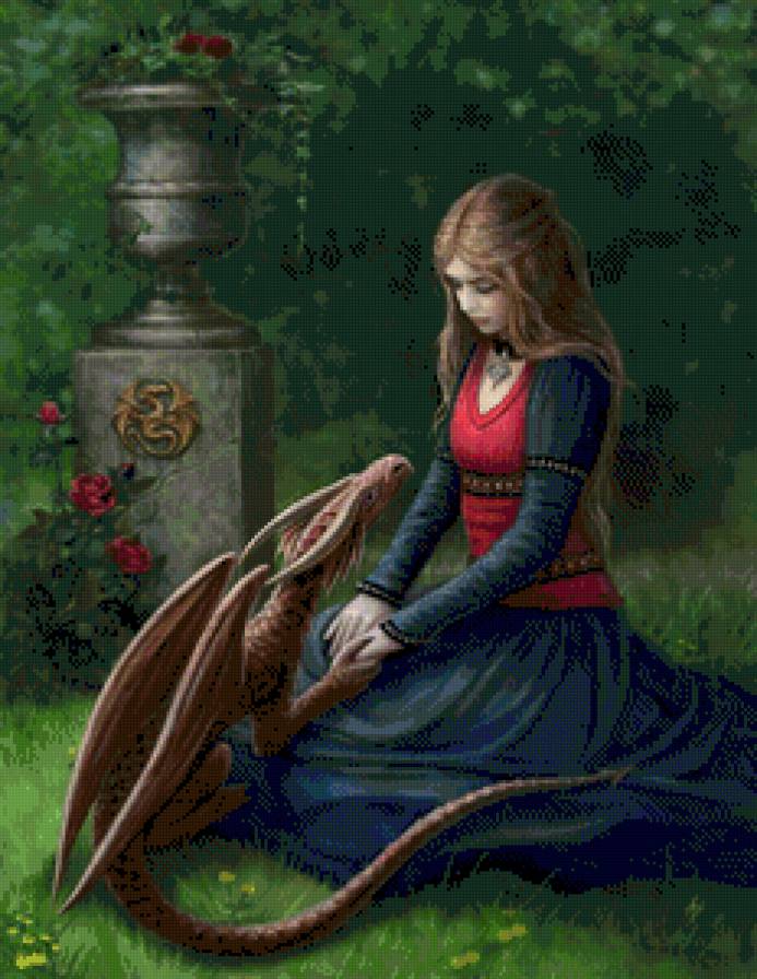 девушка с драконом1 - девушка, женский образ, женщина - предпросмотр