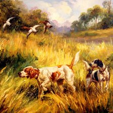 Схема вышивки «на охоте»