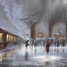 Схема вышивки «это был дождь»