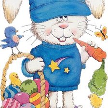 Схема вышивки «пасхальный кролик»