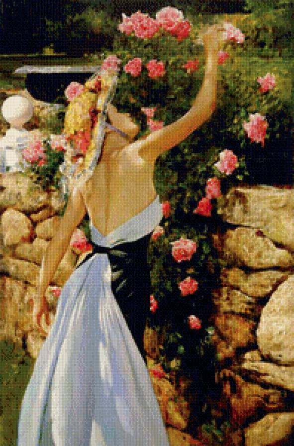 серия ,,женщины" - женщина.цветы.розы - предпросмотр