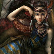 Схема вышивки «молодая колдунья»