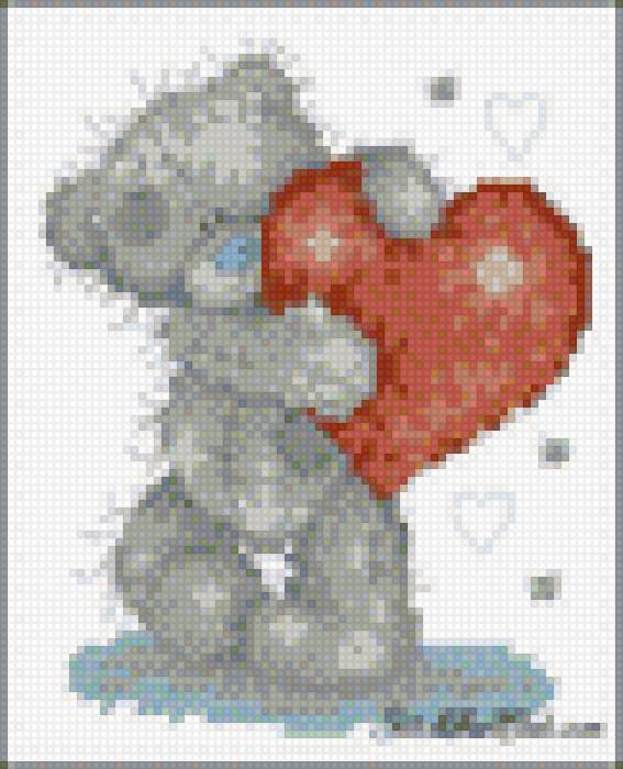 мишка Тедди - медведь сердце - предпросмотр