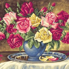 Схема вышивки «Букет роз»