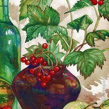 Схема вышивки «Натюрморт с калиной»