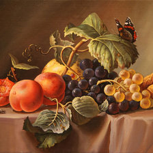 Схема вышивки «Натюрморт с бабочкой»