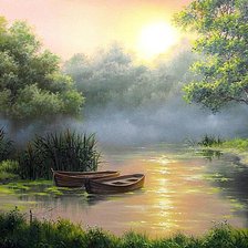 Схема вышивки «Туманное утро»