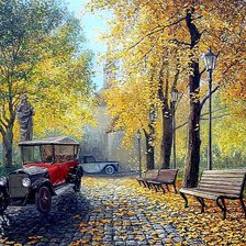 Схема вышивки «Осенний парк»