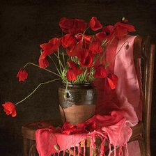 Схема вышивки «красный натюрморт»