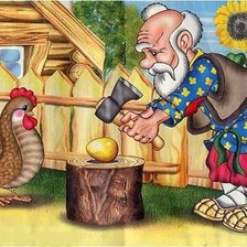 Схема вышивки «Курочка ряба»