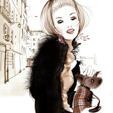 Схема вышивки «женский портрет»