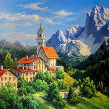 Схема вышивки «Альпы»