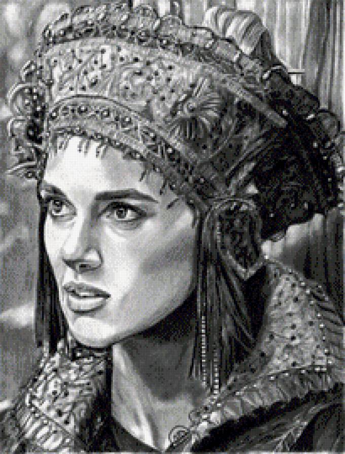 Девушка - фэнтези, монохром, девушка - предпросмотр