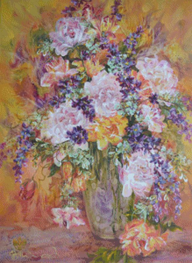 цветы в вазе - цветы, ваза, букет, весна - предпросмотр