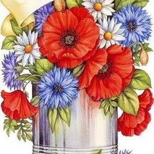 Схема вышивки «букет цветов»