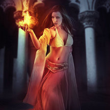 Схема вышивки «огонь пустыни»