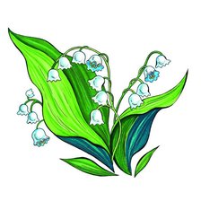 Схема вышивки «Ландыши»