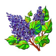 Схема вышивки «Сирень»